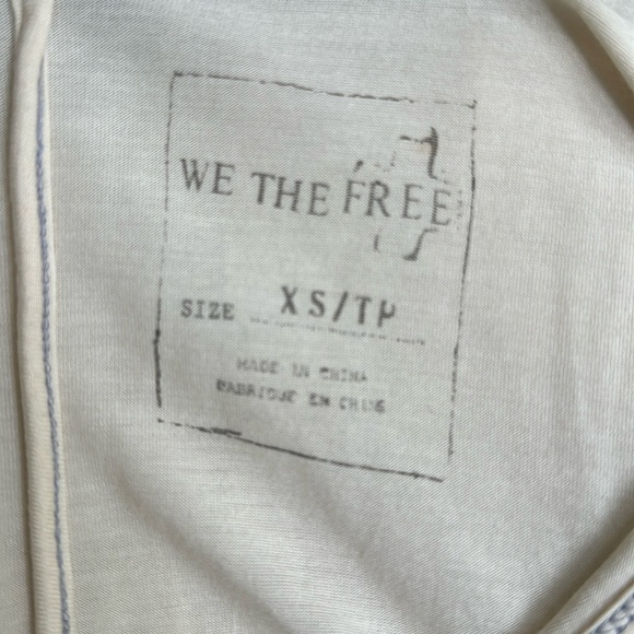 Free People XS Oversized Ombré Tank Top V-Neck,Soft Jersey Flowy Hem We The Free - Picture 6 of 8